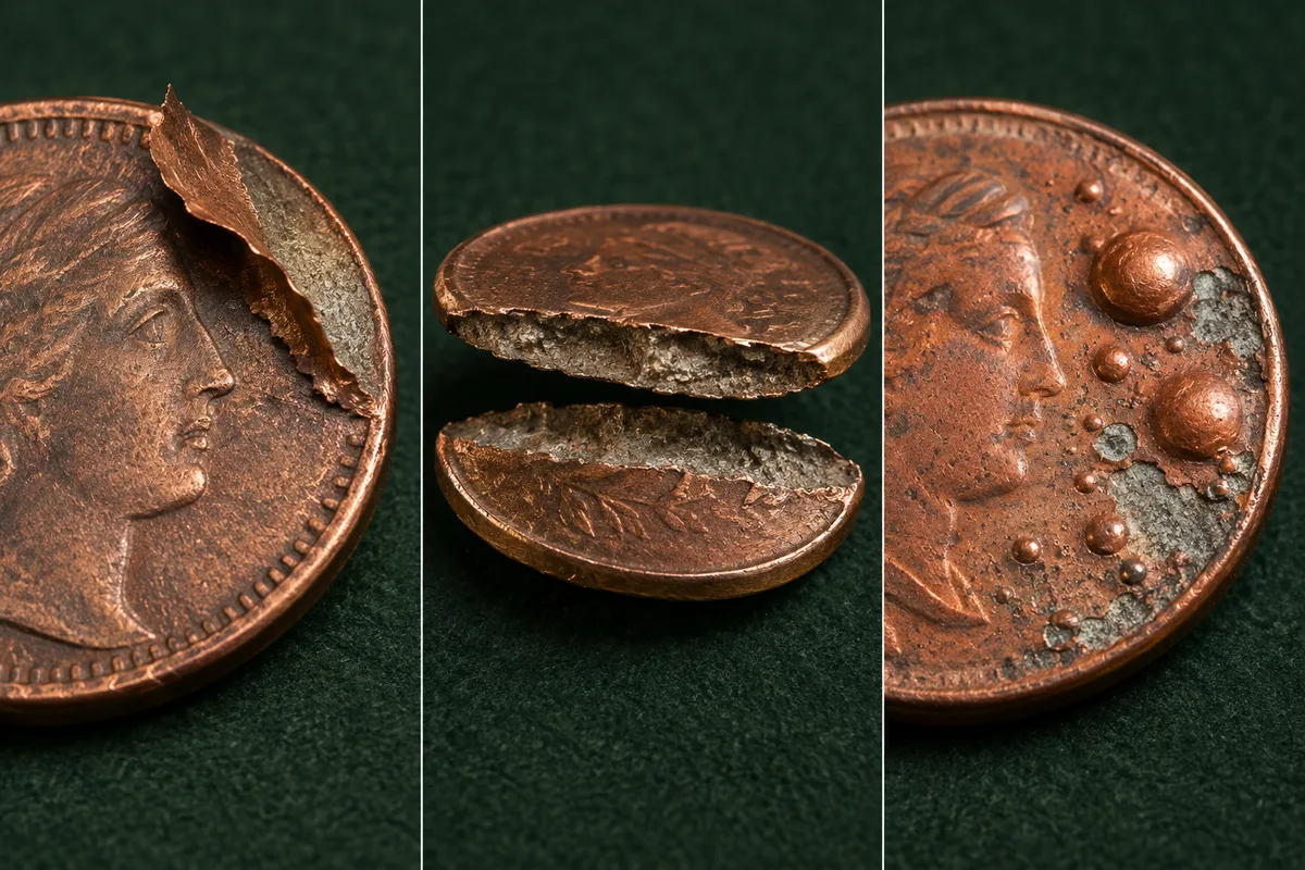 Lamination, split metal, and plating blister comparison