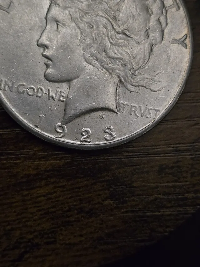1923 Peace Silver Dollar 90% Silver Raw US Coin Circulated Collector Coin, view 2