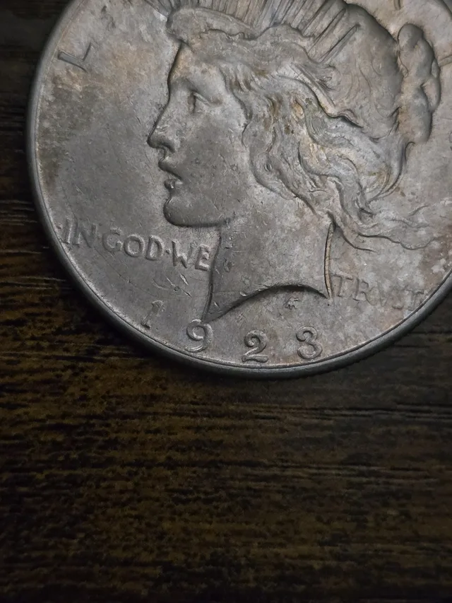 1923 Peace Silver Dollar 90% Silver Raw US Coin Circulated Collector Coin, view 2