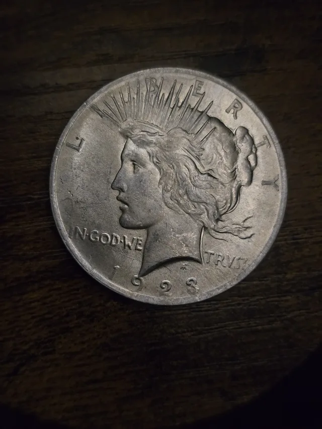 1923 Peace Silver Dollar 90% Silver Raw US Coin Circulated Collector Coin, view 1