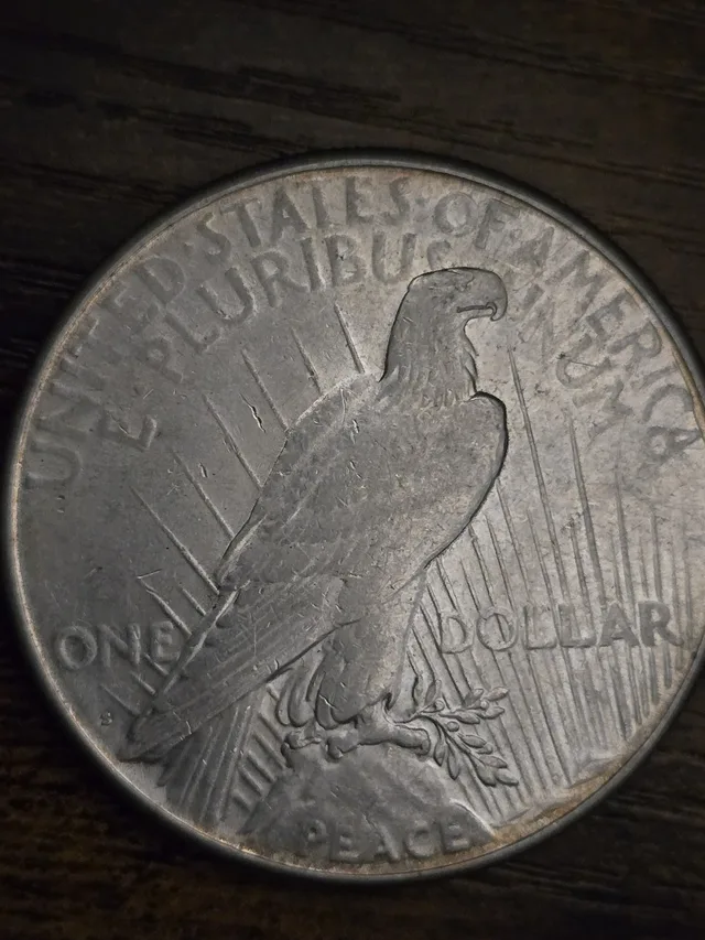 1923 Peace Silver Dollar 90% Silver Raw US Coin Circulated Collector Coin, view 3