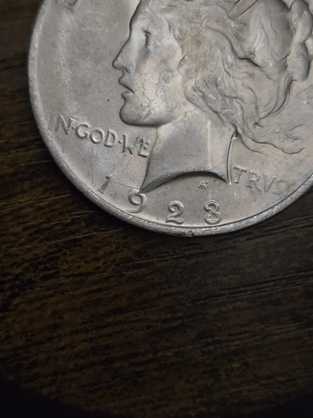 1923 Peace Silver Dollar 90% Silver Raw US Coin Circulated Collector Coin, view 2