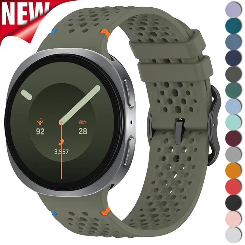 Silicone sport band compatible with Samsung Galaxy Watch 8, 9 and 8 Classic — representative supplier photograph