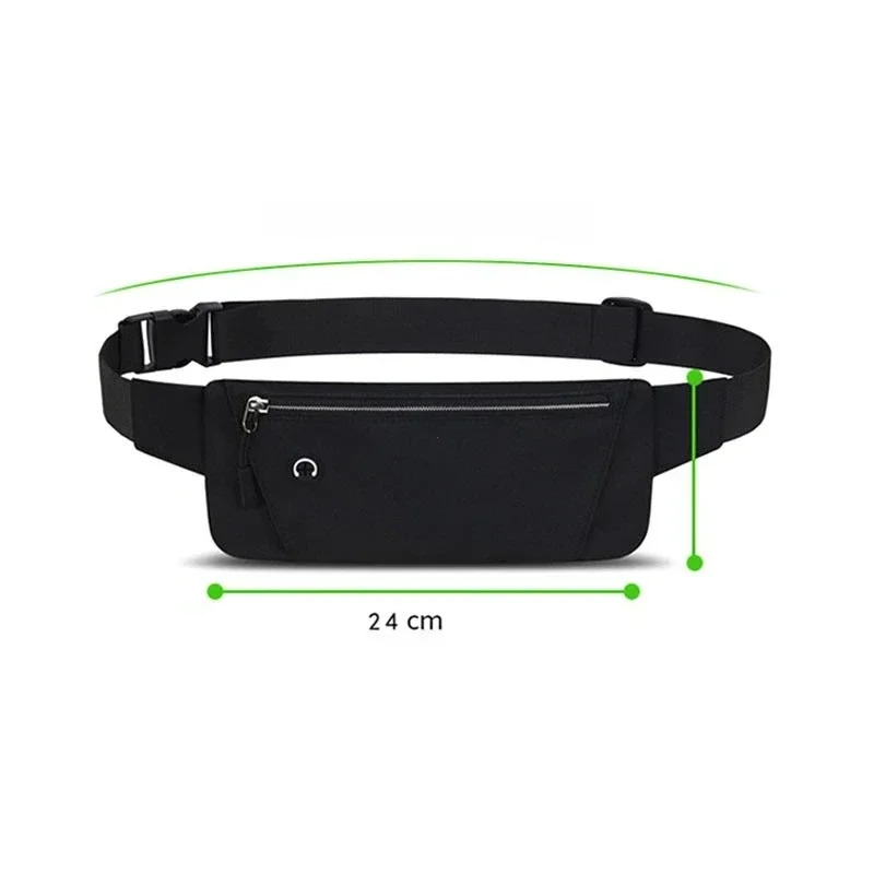 Lightweight running waist bag with headphone port, 24 cm — representative supplier photograph