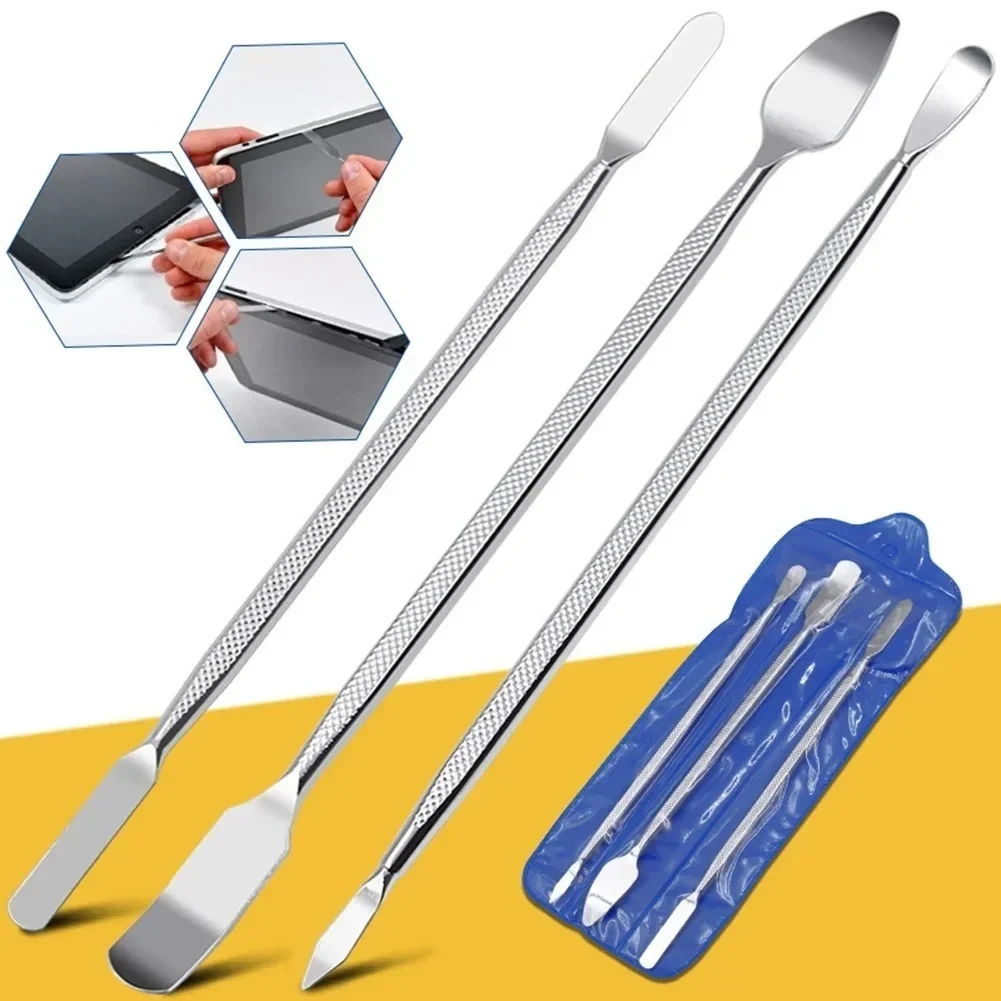 Metal spudger set for phone and tablet repair, 3 pieces — representative supplier photograph