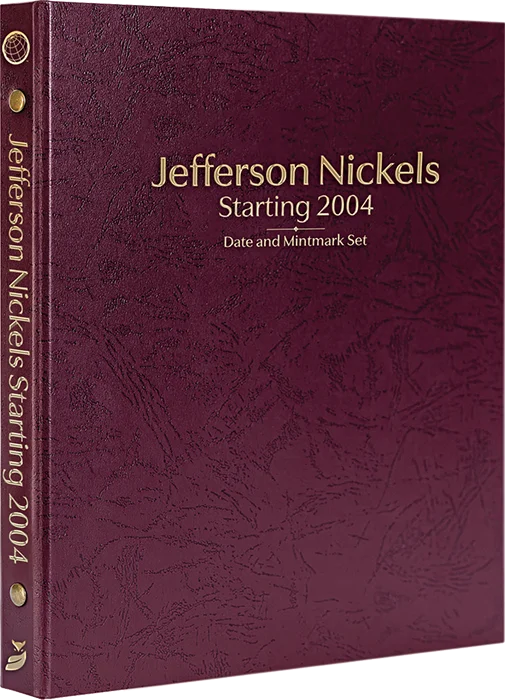Jefferson Nickels Starting 2004, Date & Mintmark Set P, D & S (Burgundy)