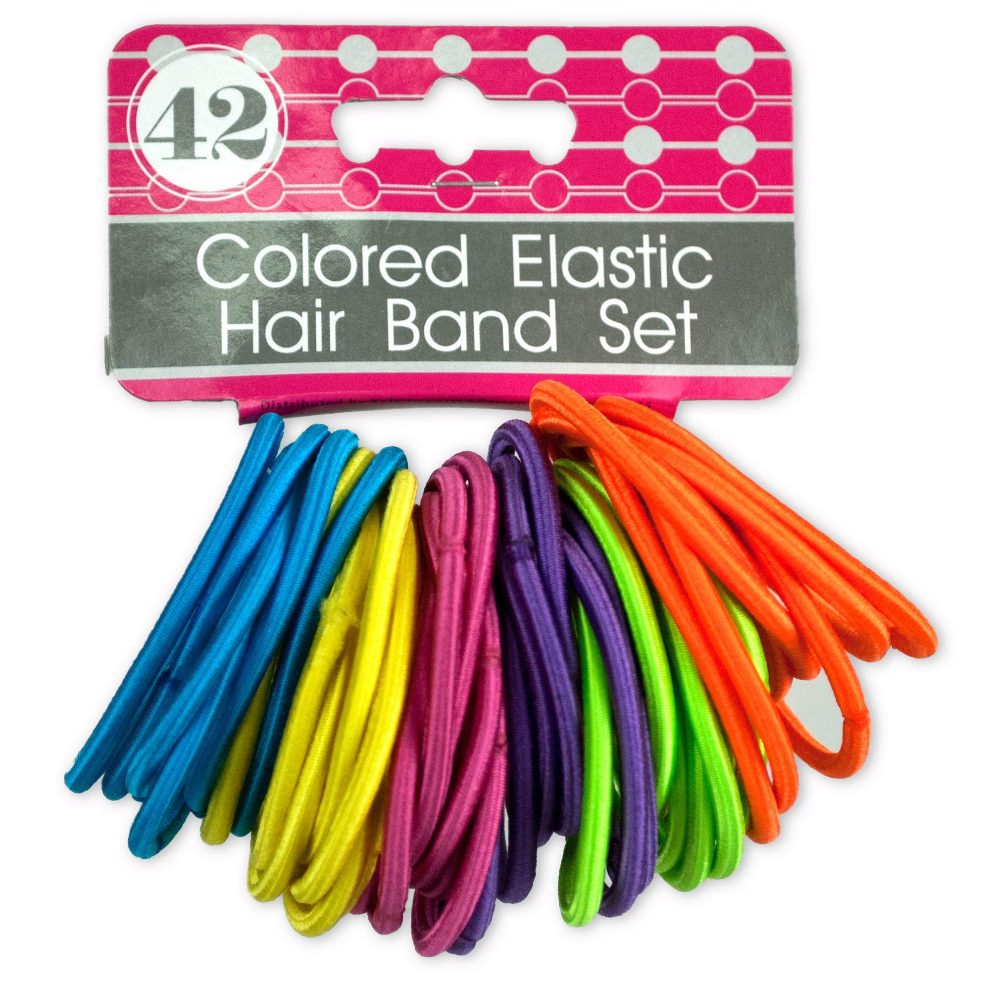 Bulk 48-Pack: Colored Elastic Hair Bands Set