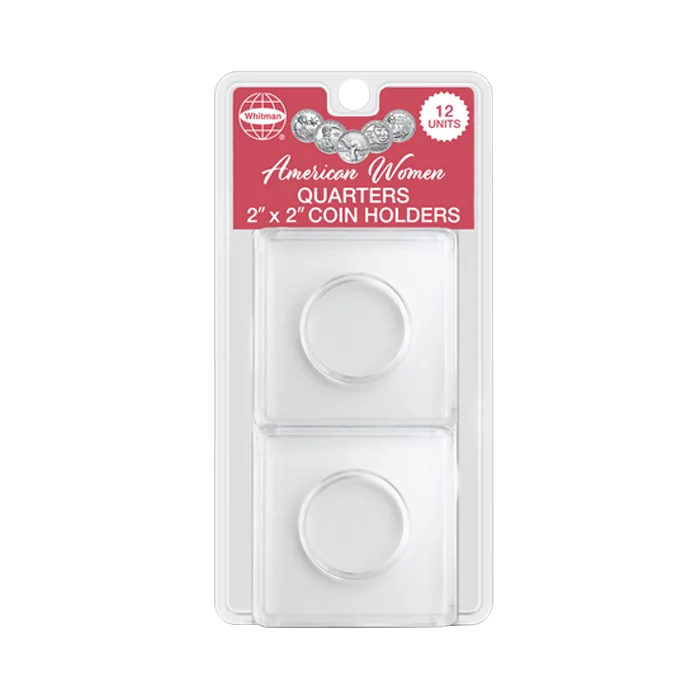 American Women Quarters Clear Plastic 2"x 2" (12 pack)