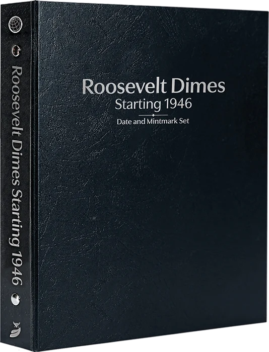 Roosevelt Dimes Starting 1946, Date & Mintmark Set P, D & S (Black)