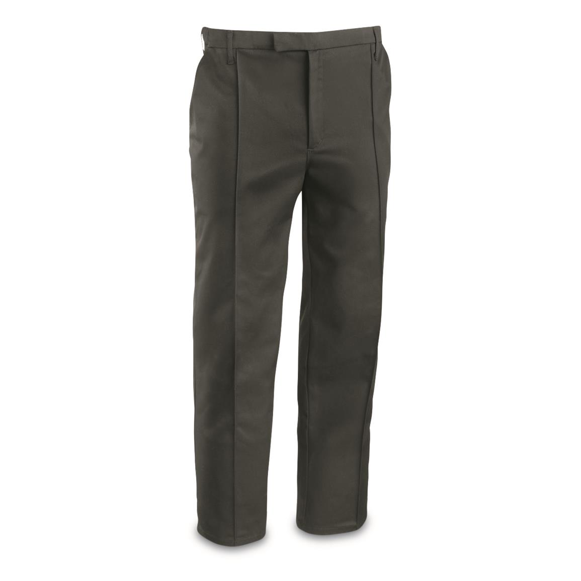 British Police Surplus Work Pants, Used — Black / Medium