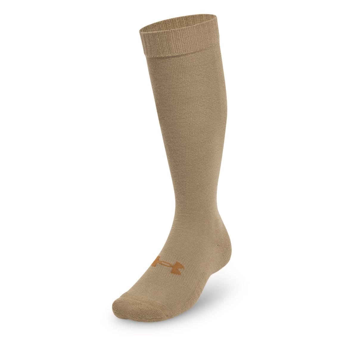 Under Armour Unisex Tactical Over the Calf Socks — MEDIUM / Federal Tan