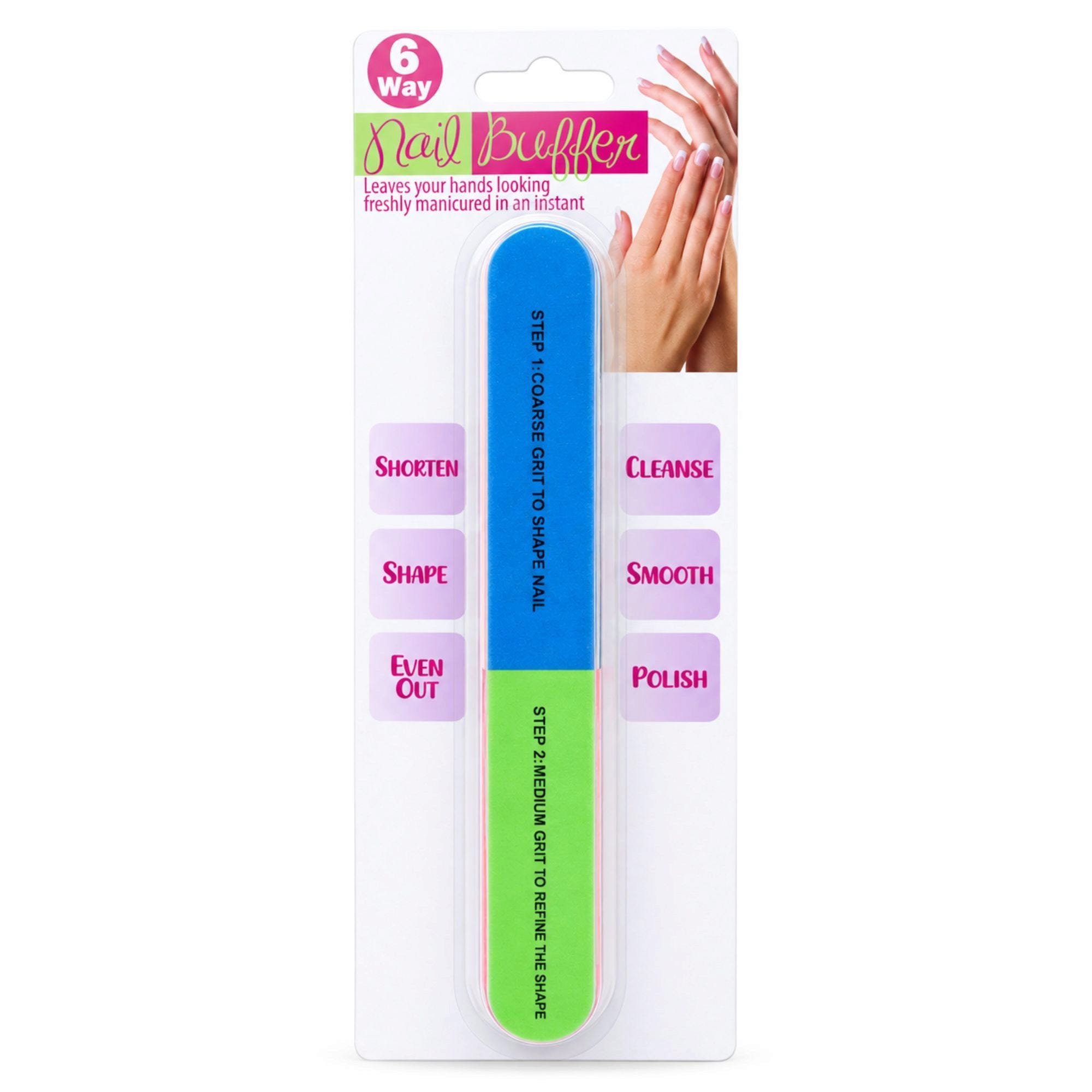 Bulk 24-Pack: Six-Way Nail Buffer