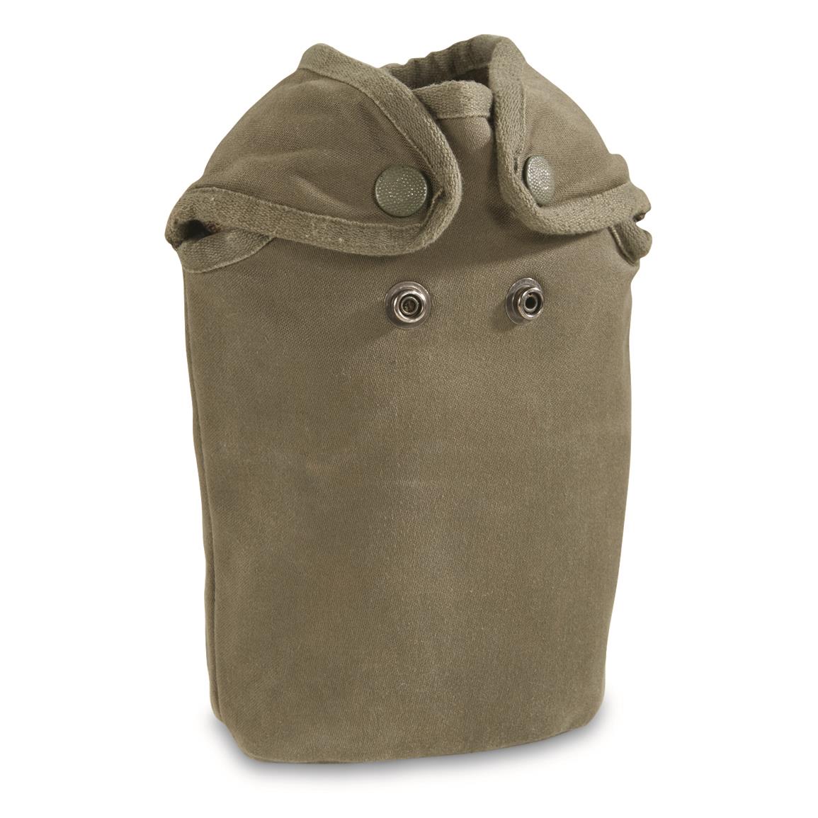 French Military Surplus Canteen Cover, 1 Quart, 4 Pack, Used