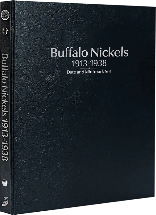 Buffalo Nickels 1913-1938, Date & Mintmark Set P, D & S (Black)