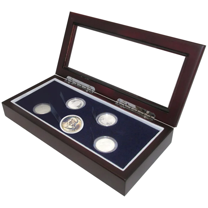 Guardhouse Glass-top Wood Display Box Proof or Mint Set GH-W1800: (4S,M)