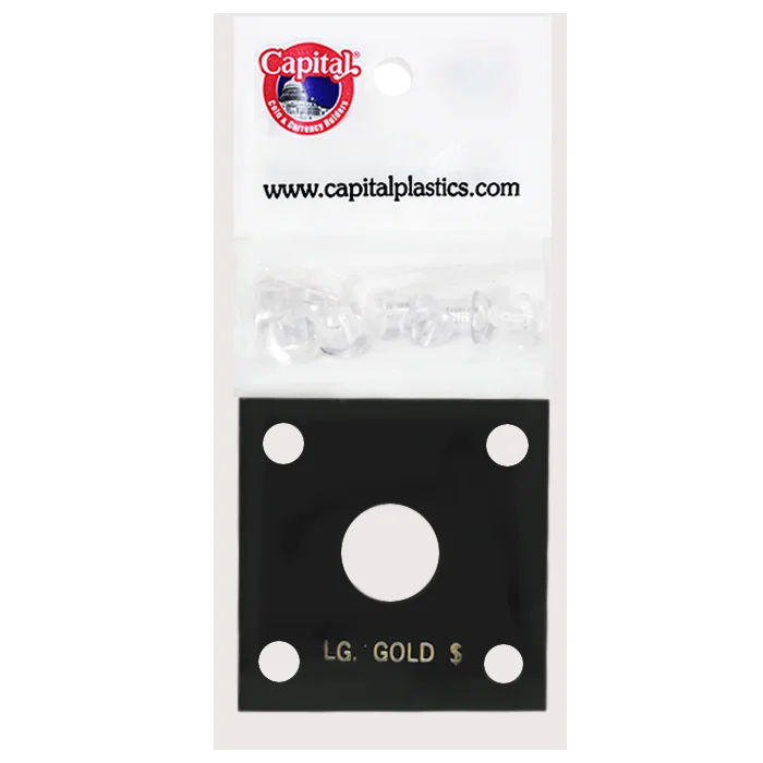 Capital Plastics 144 Coin Holder - Large Gold $ (type 2&3)