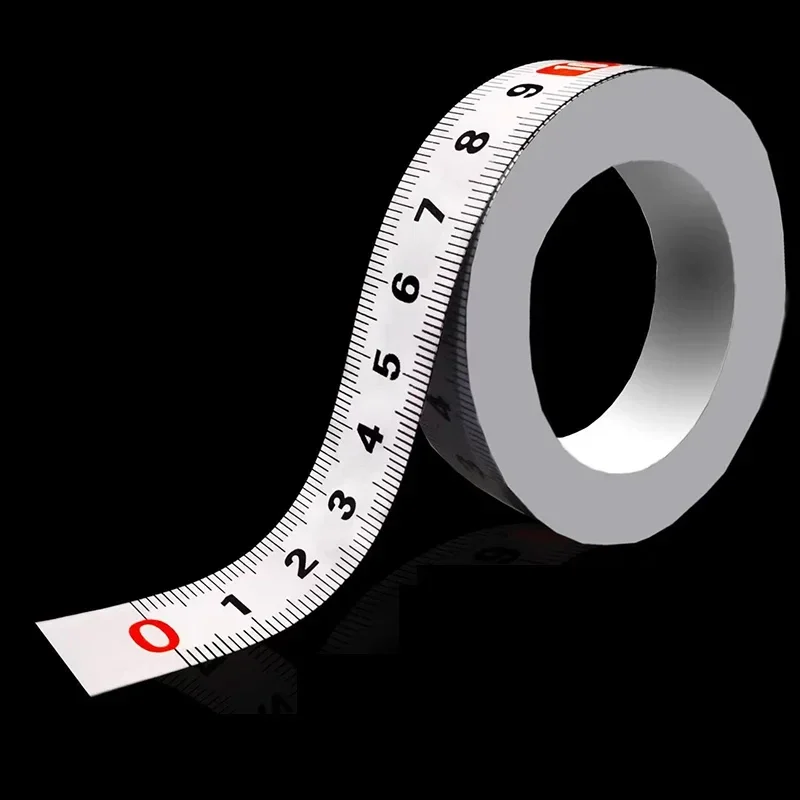 Self-adhesive steel workbench ruler tape, metric, 13 mm wide — representative supplier photograph