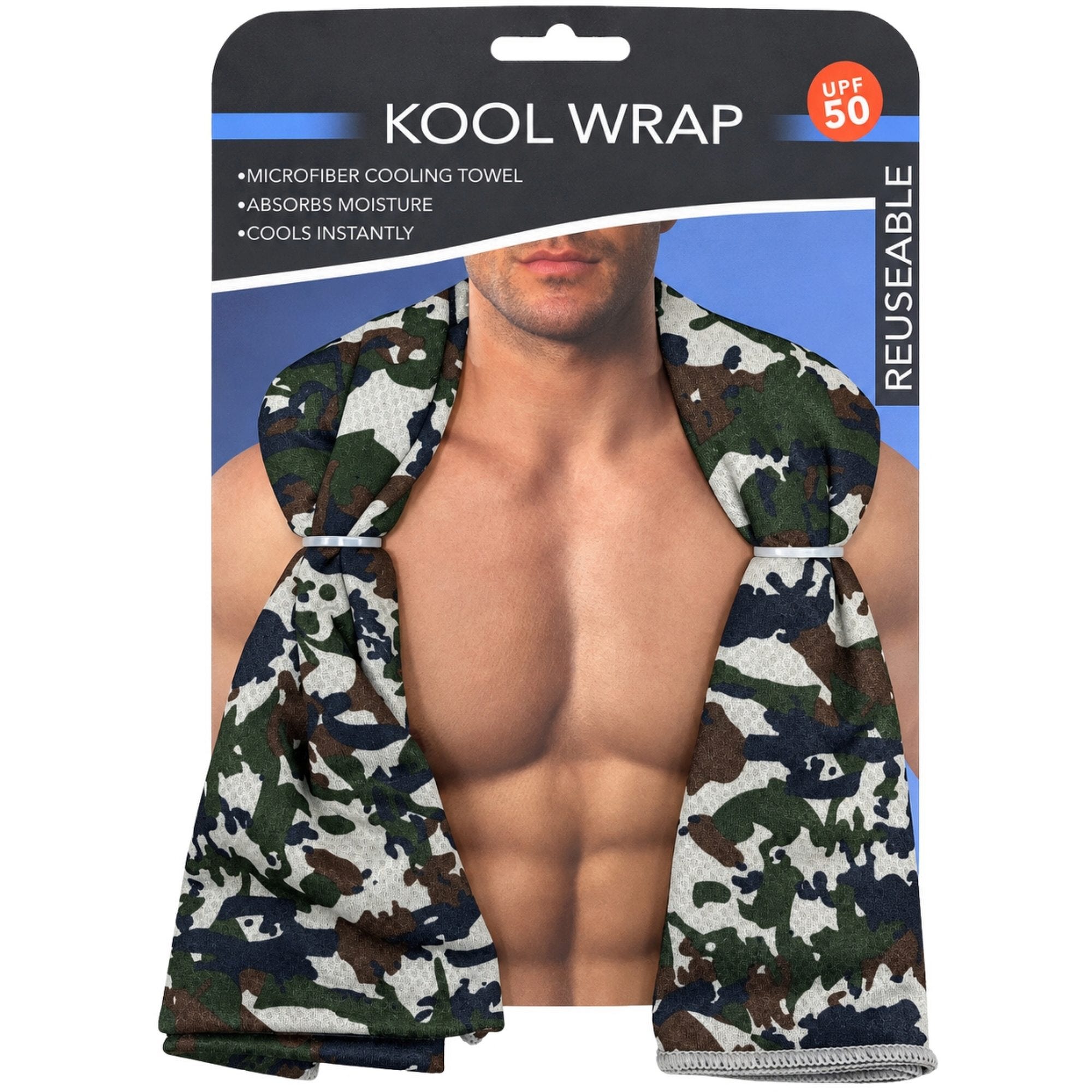 Bulk 18-Pack: Kool Wrap Microfiber Cooling Towl in Camo