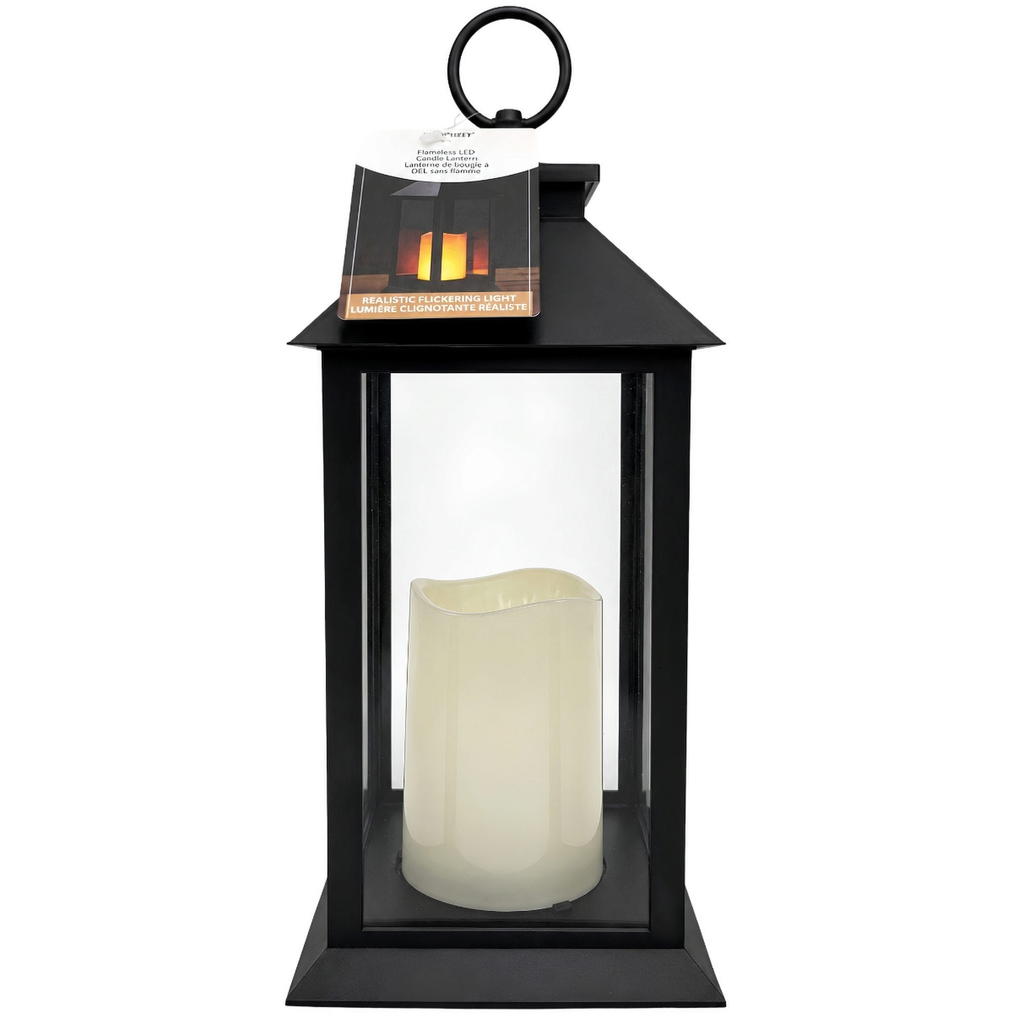 Merkury Large Battery Operated Flameless LED Flickering Candle Lantern (pack of 6)