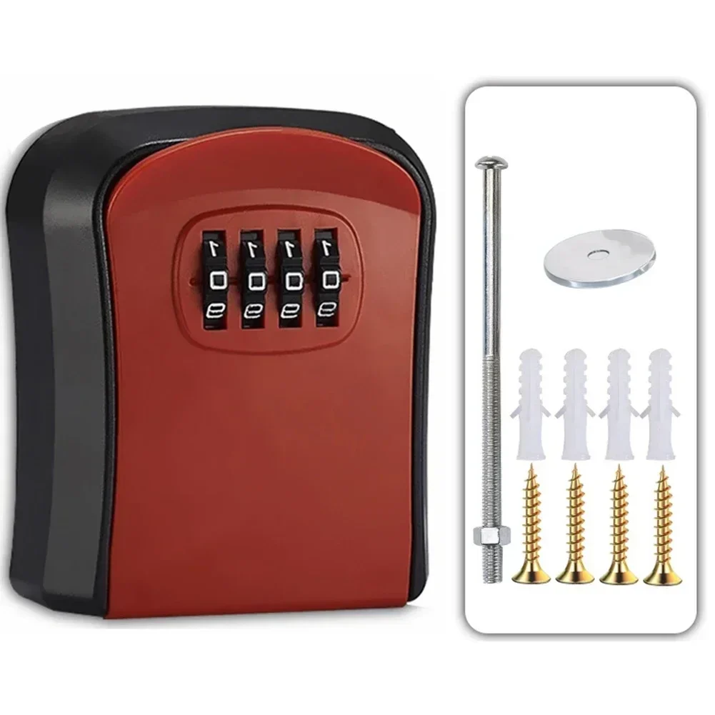 Wall-mounted key lock box with 4-digit combination — representative supplier photograph