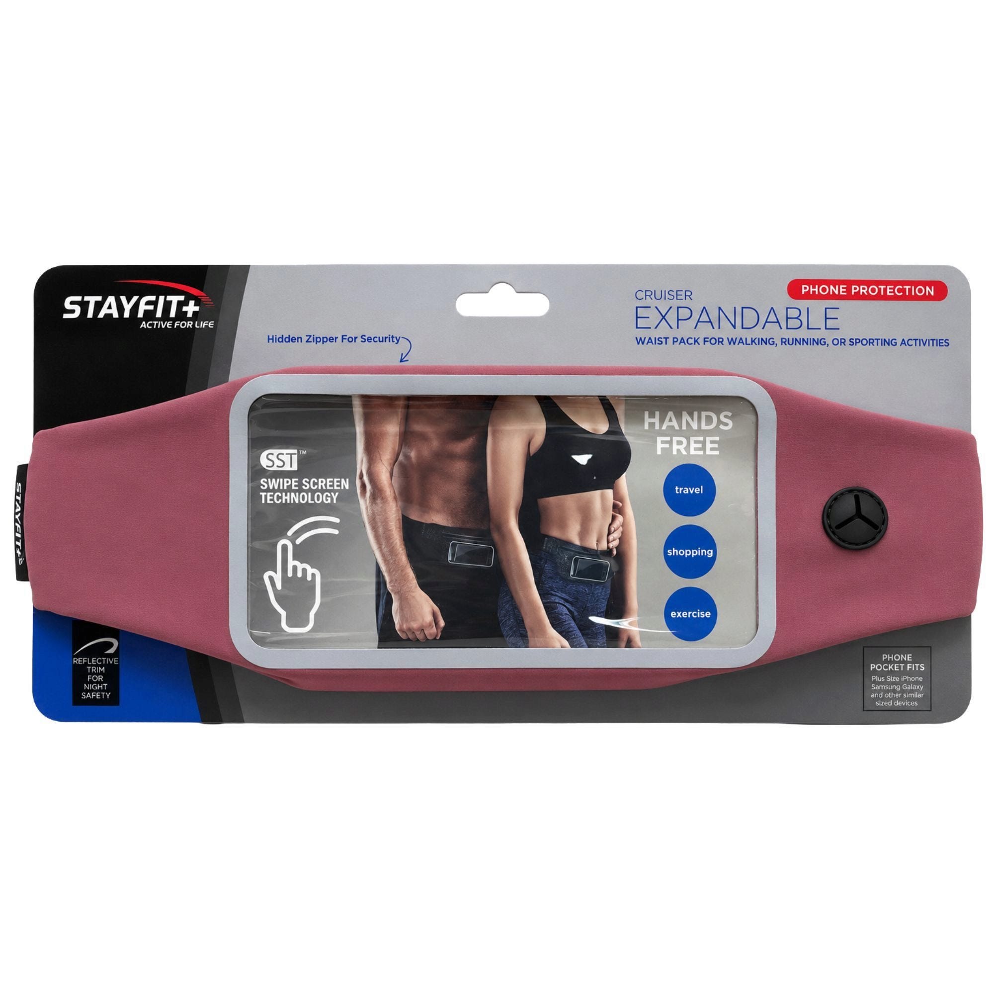 Stayfit Mauve Cruiser Expandable Waist Pack (pack of 14)