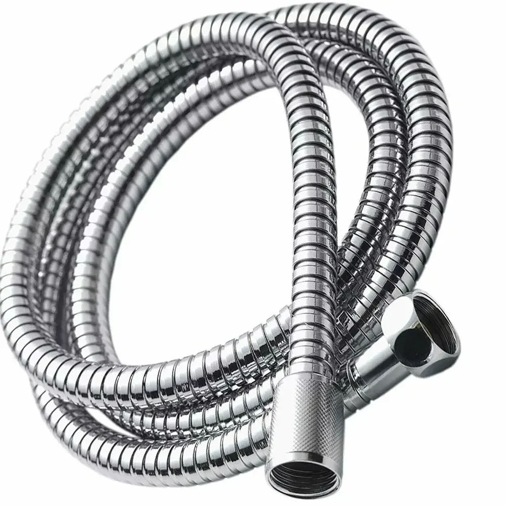 Chrome stainless shower hose with copper core, 1.5 or 2 m — representative supplier photograph