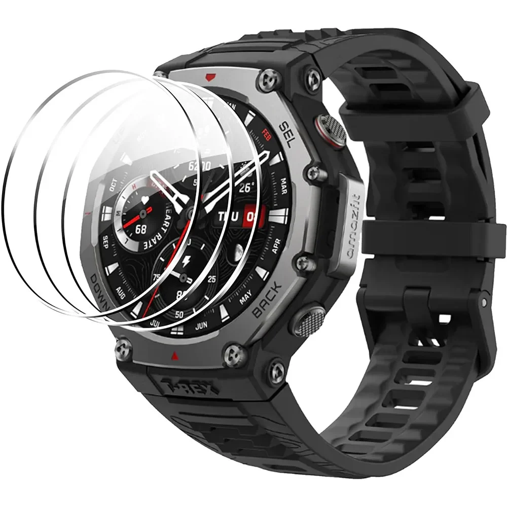 Tempered glass screen protectors compatible with Amazfit T-Rex 3, pack of 3 — representative supplier photograph