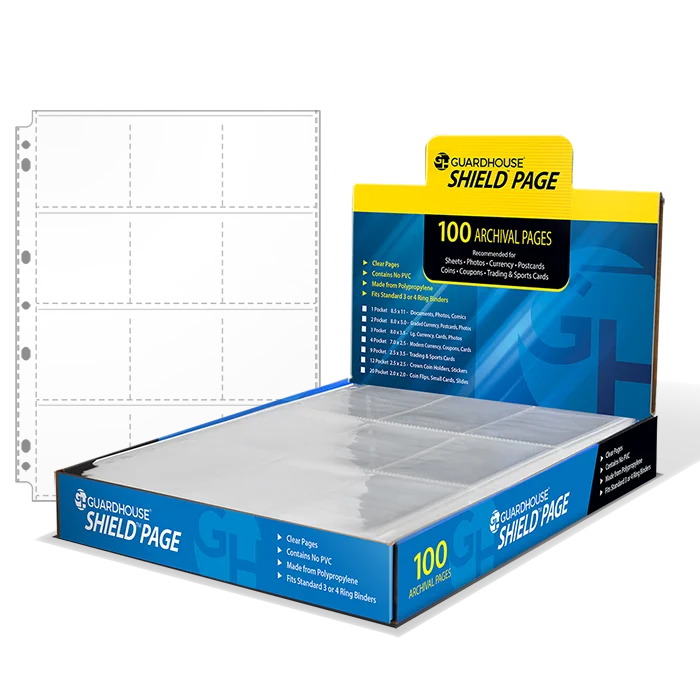 Guardhouse Shield 12 Pocket (100 pack) Polypropylene Pages