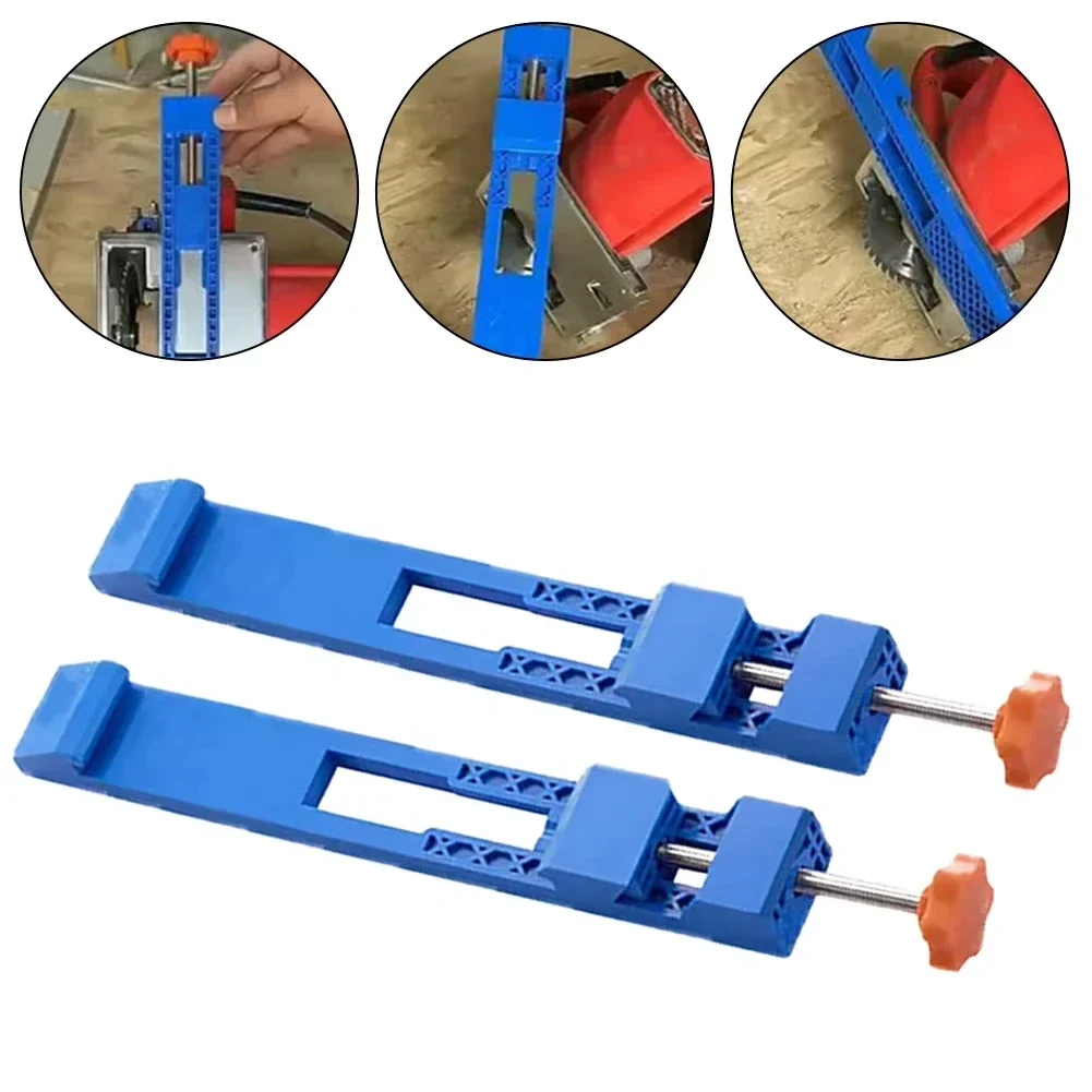 Adjustable edge guide clamps for circular saw and cutter bases, pack of 2 — representative supplier photograph