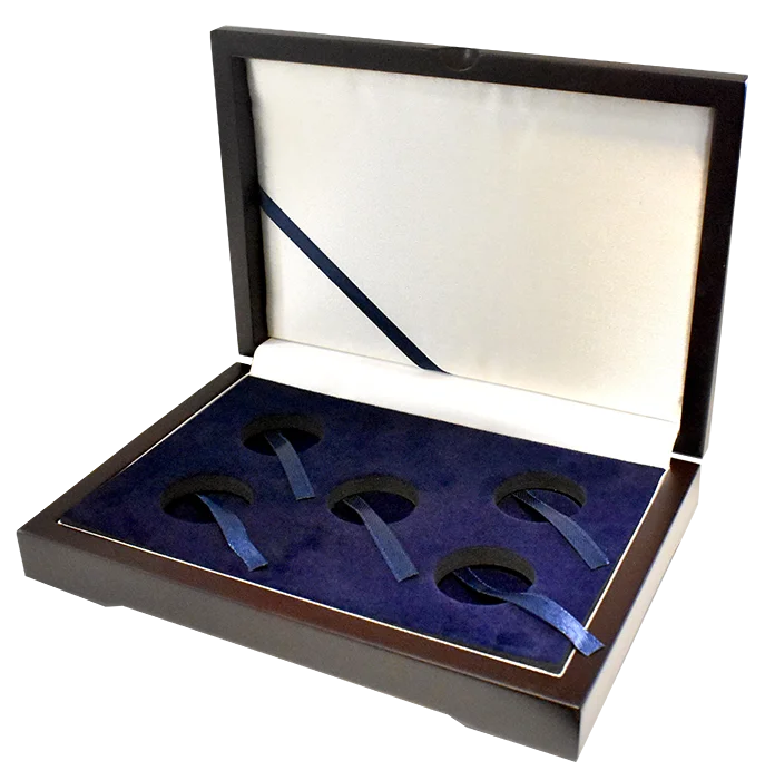 Guardhouse Wood Display Box - GH-W1300 - Holds 5 Small Guardhouse coin capsules