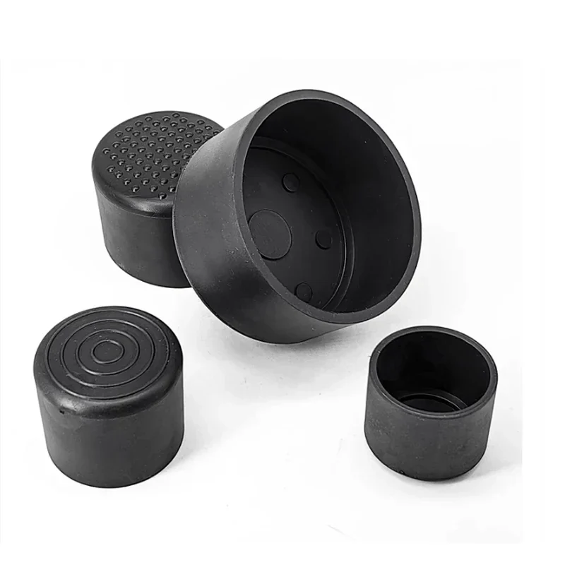 Round PVC leg tip caps for chair and table tubes, 4 pack