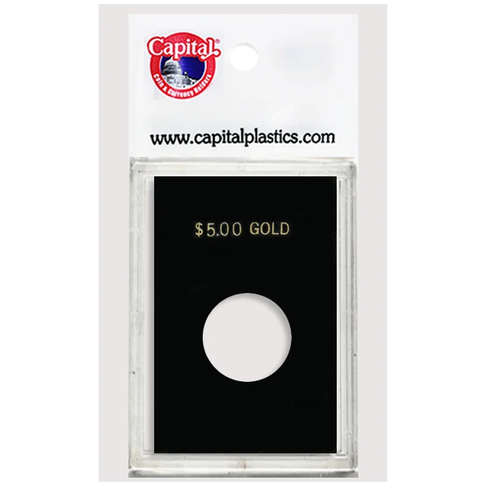 Capital Plastics Caps Coin Holder - $5 Gold (16.5mm)