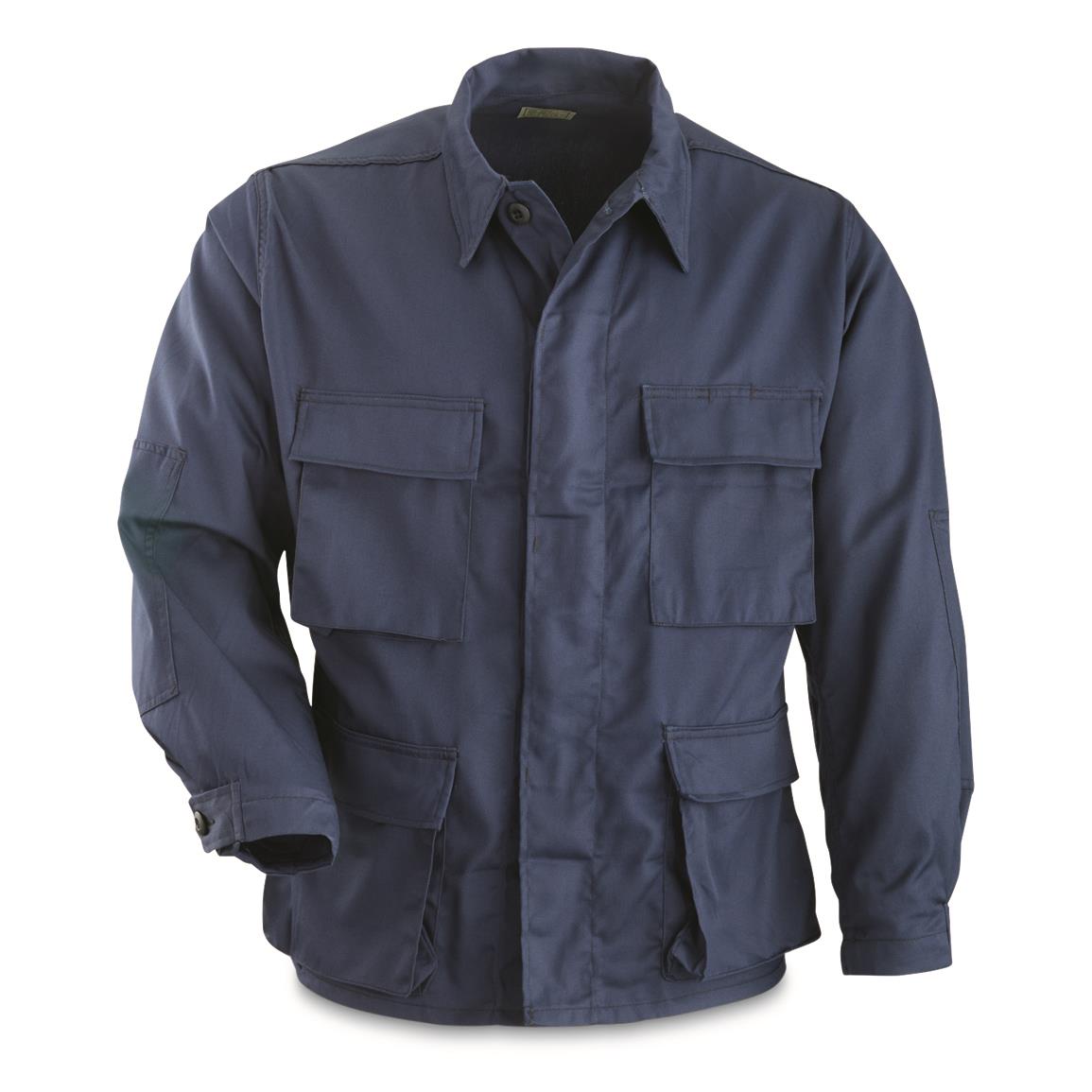 U.S. Municipal Surplus BDU Jackets, 4 Pack, New — XS Regular / Navy