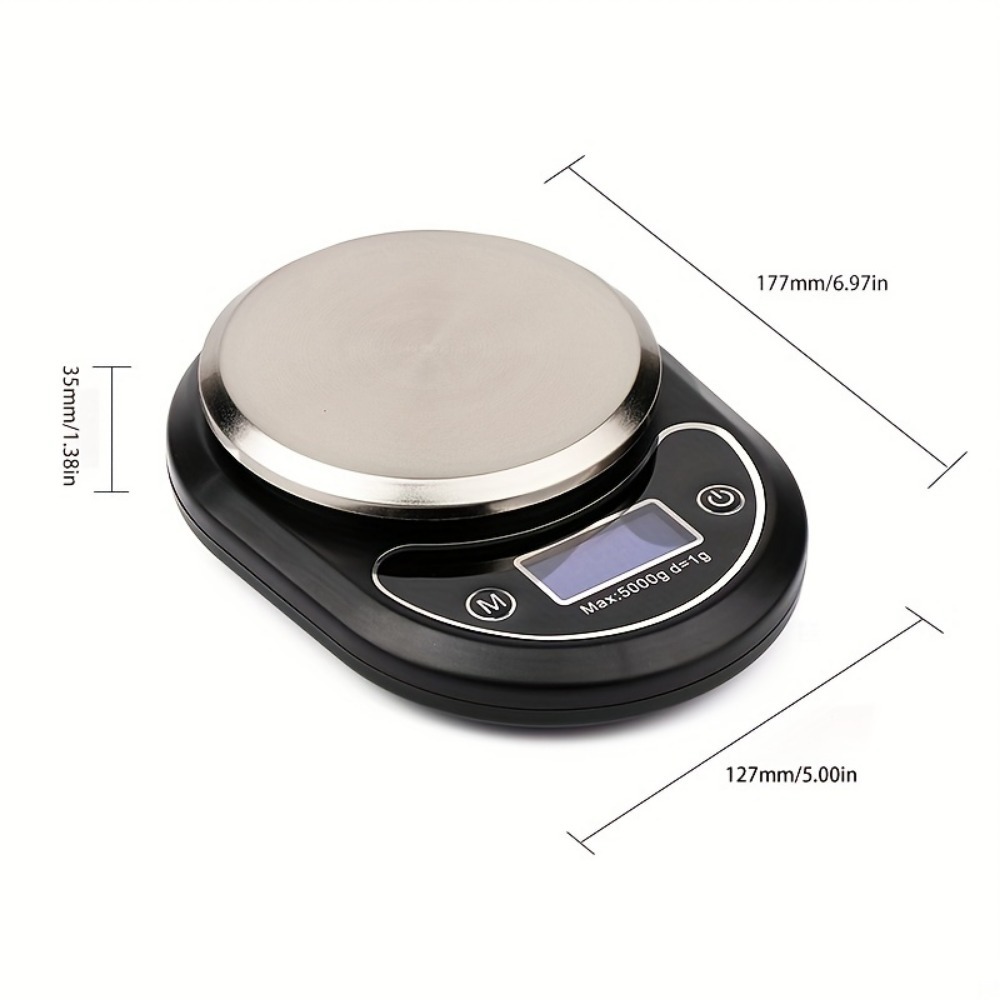 High Precision Household Food Food Electronic Baking Kitchen Scale Precision Explosion Portable Coffee Scale — Black