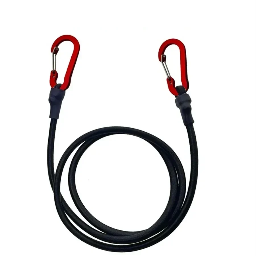 Bungee cord with carabiner hooks, 8 mm — representative supplier photograph