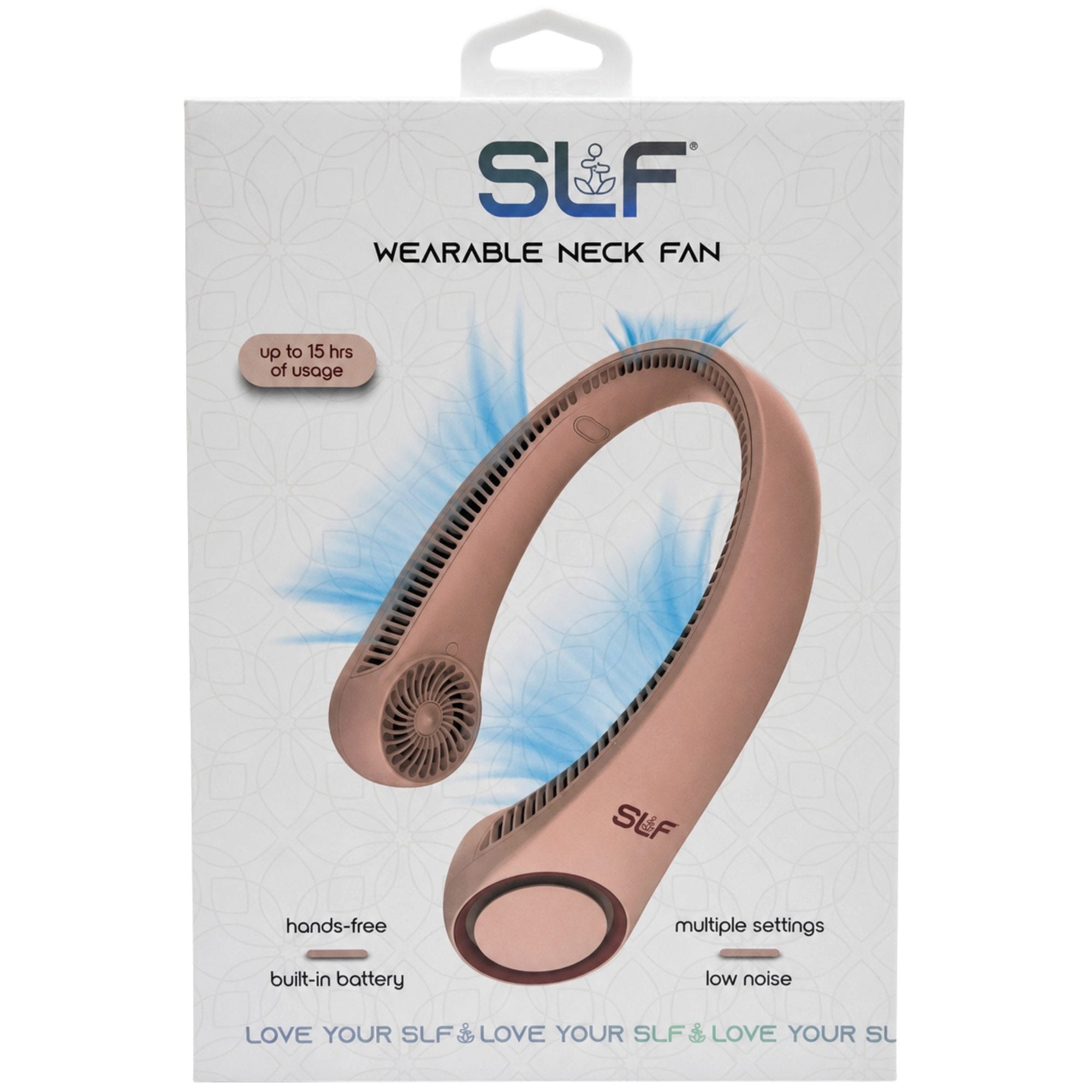 SLF Wearable Neck Fan with Built in Battery in Pink (pack of 6)