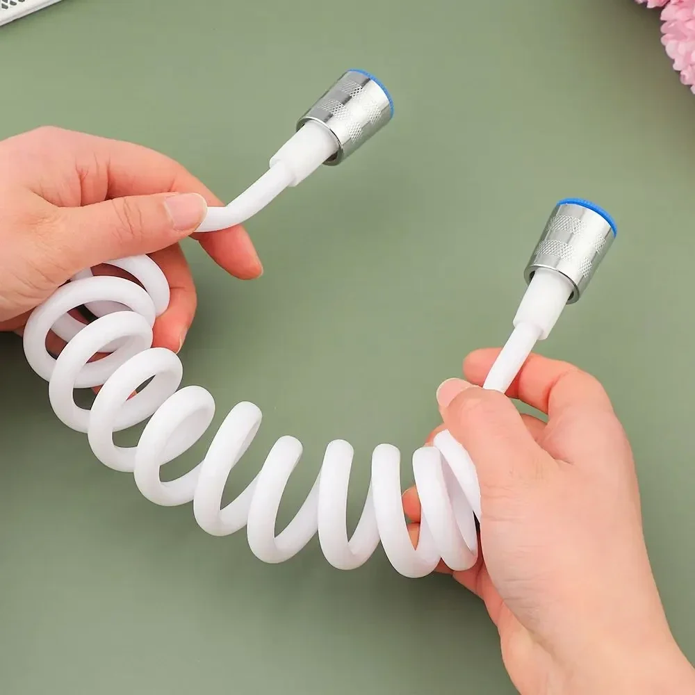 Coiled spring shower hose, white, 1.5, 2 or 3 m — representative supplier photograph