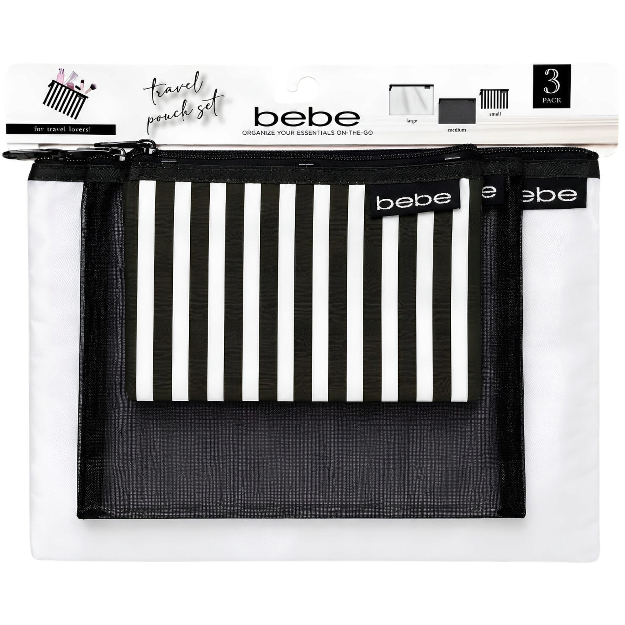Bebe 3 Piece Travel Pouch Organizer Set (pack of 12)