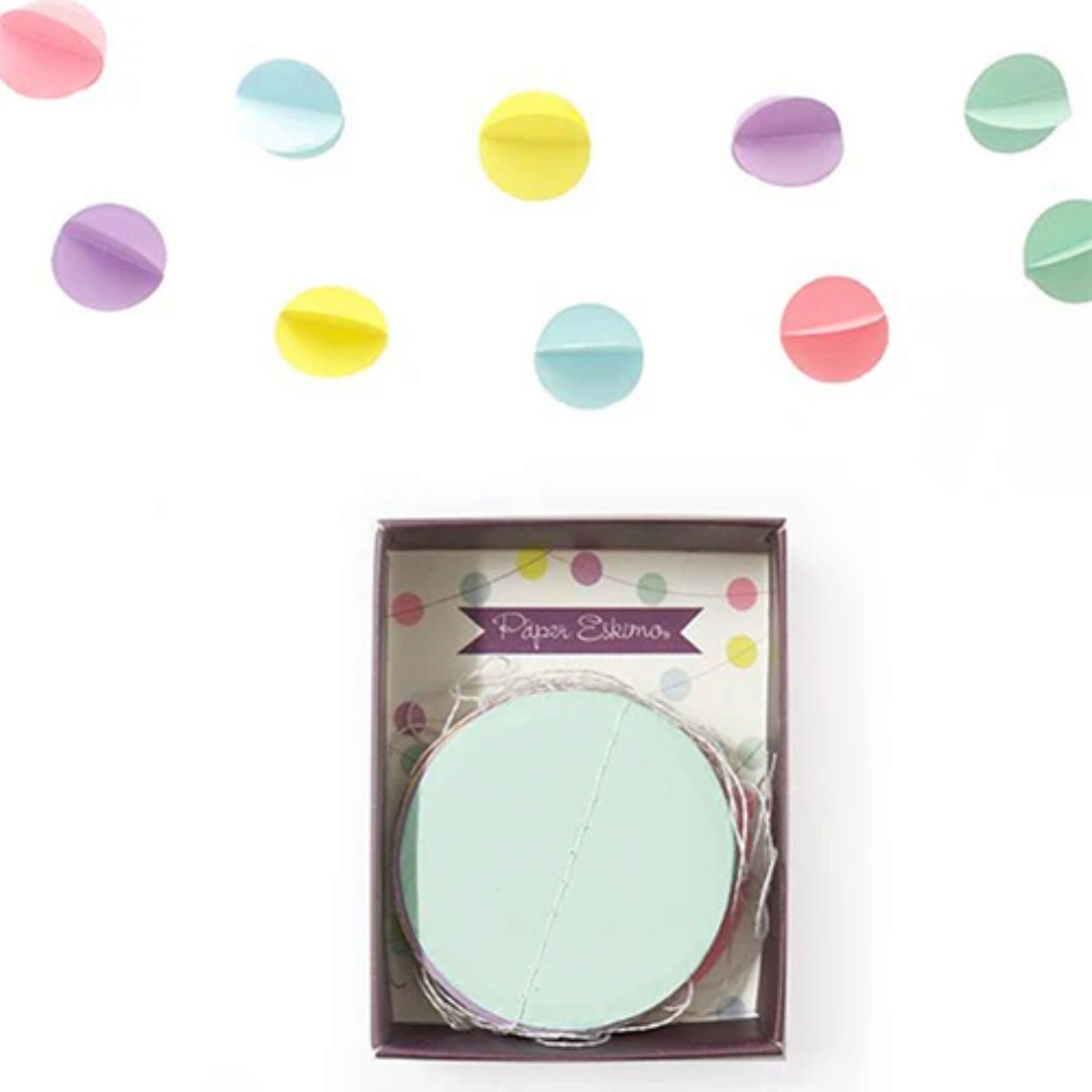 Bulk 80-Pack: Paper Eskimo Rainbow Confetti Party Garland
