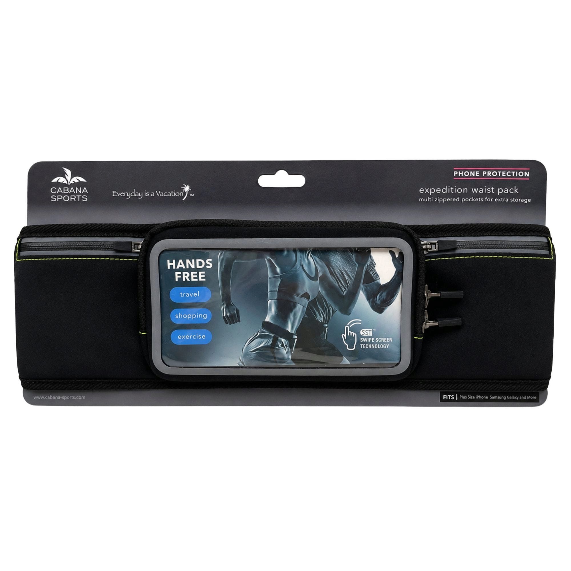 Cabana Sports Expedition II Black Waist Pack (pack of 9)