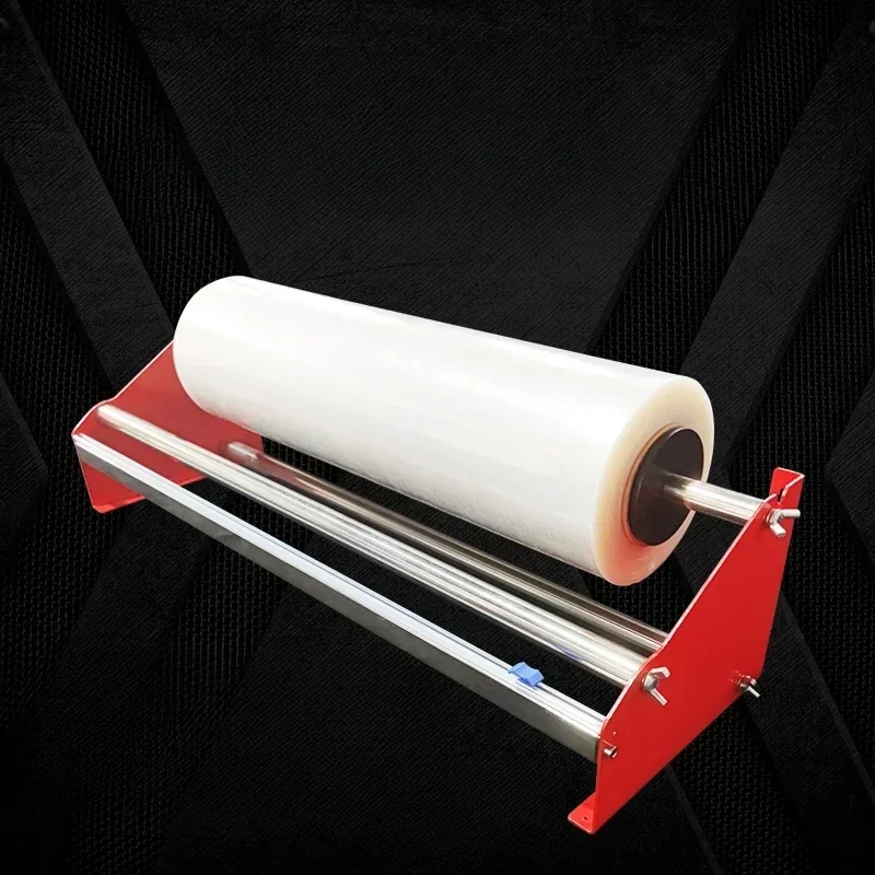 Bench-top stretch film wrapping stand with cutter, 30 to 80 cm rolls — representative supplier photograph