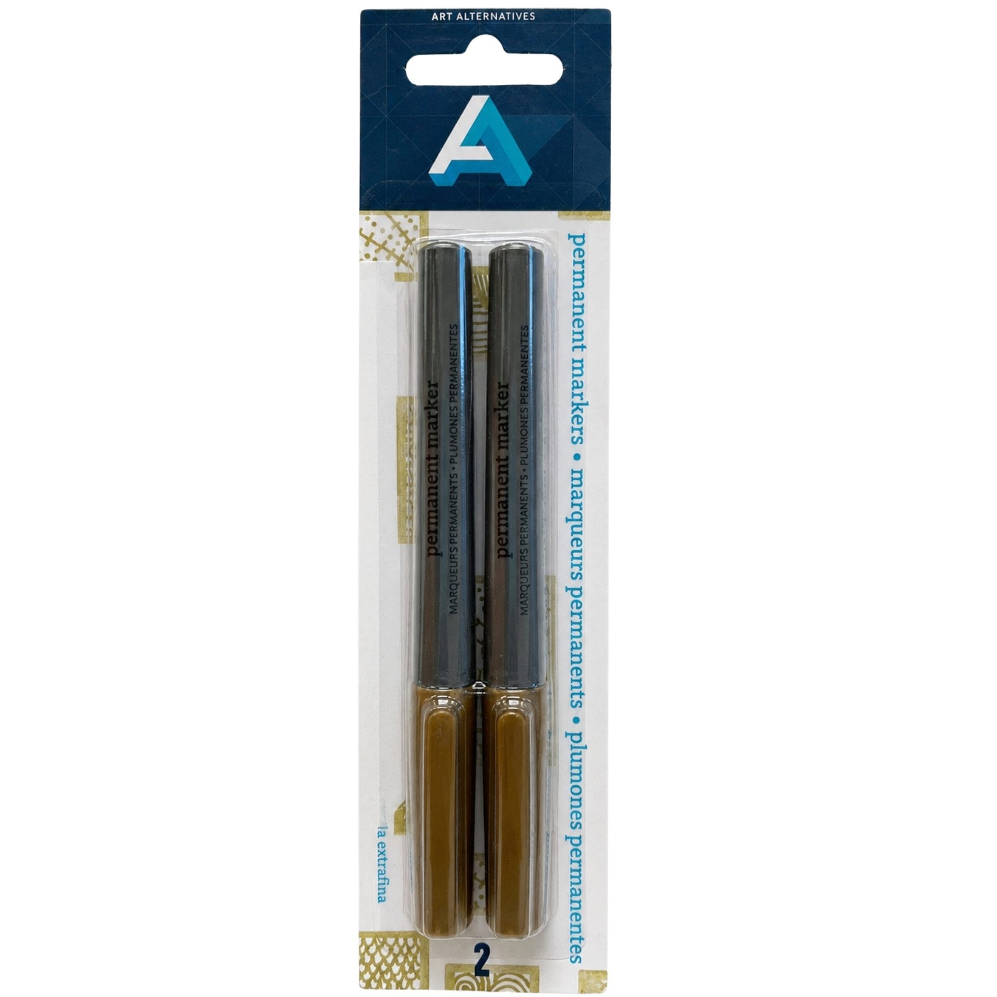 Bulk 36-Pack: Art Alternatives 2 Pack Fine Tip Permanent Markers in Gold