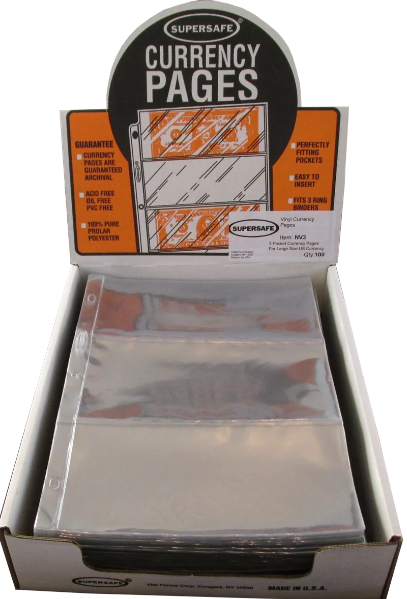 3 Pocket Pages - Large Currency