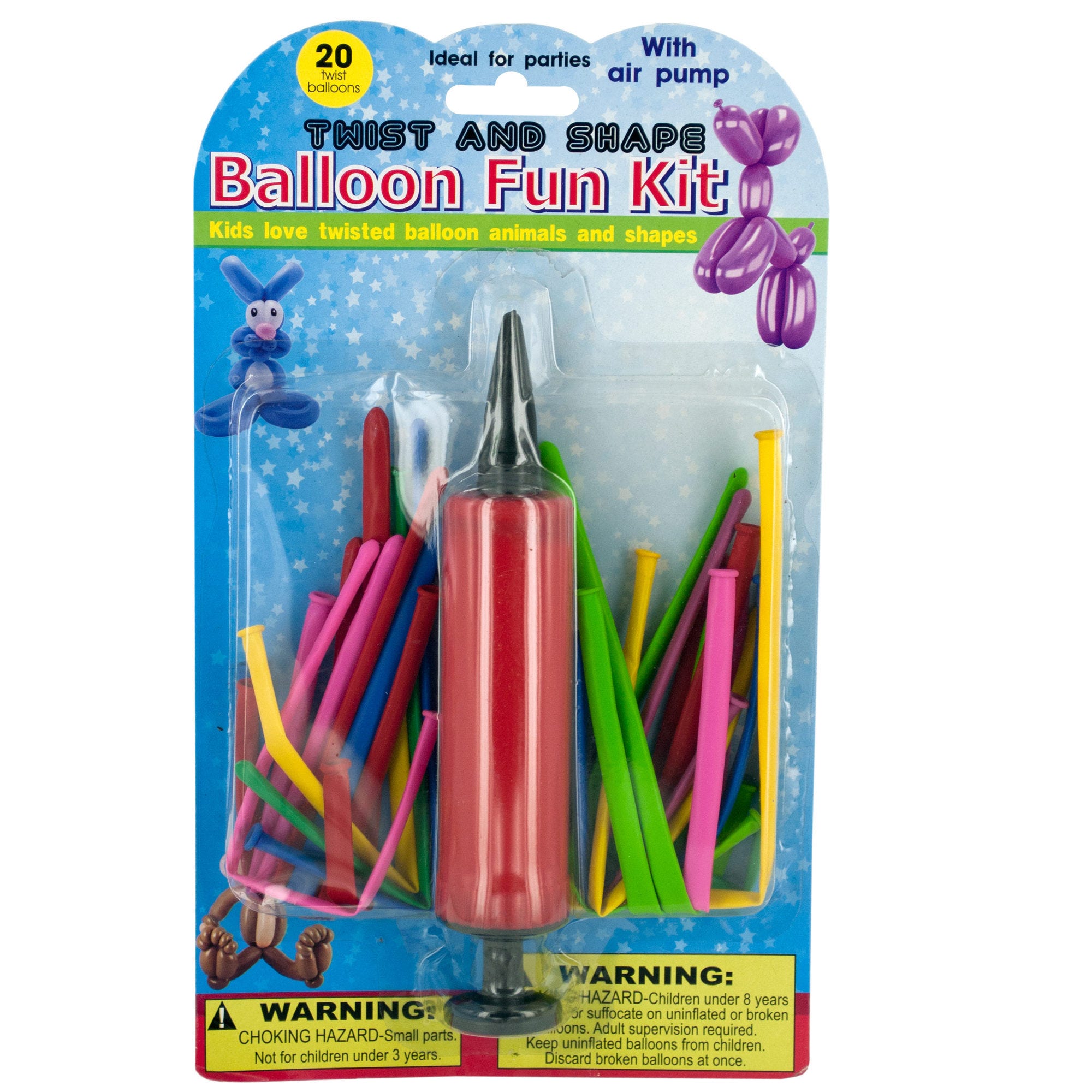 Bulk 24-Pack: Twist & Shape Balloon Fun Kit with Pump