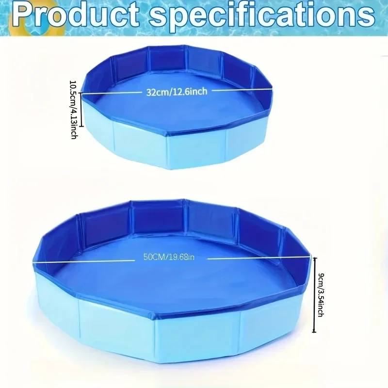 Foldable pet bath tub and paddling pool, small or large — representative supplier photograph