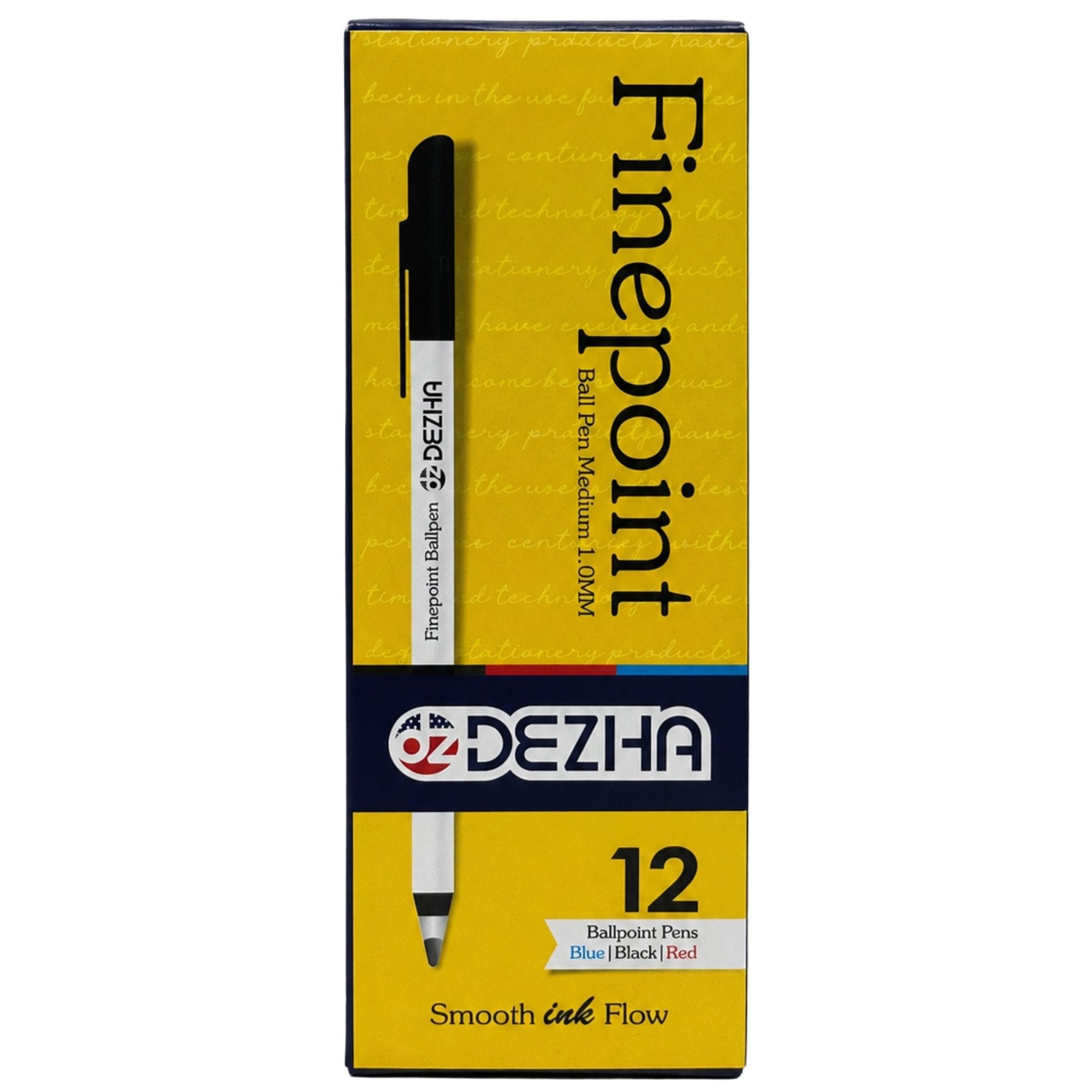 Bulk 30-Pack: 12 Pack Finepoint Ball Point Pens in Black, Blue & Red