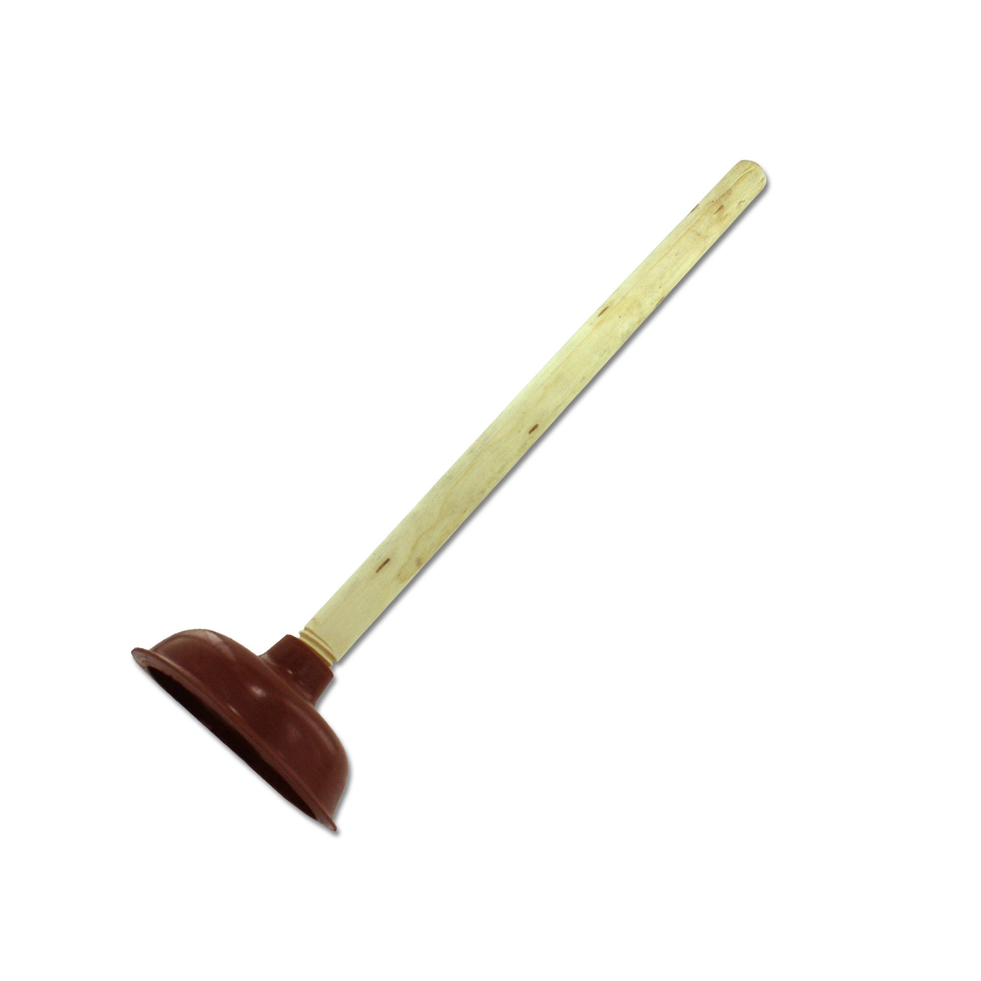 Bulk 24-Pack: Toilet Plunger with Wooden Handle
