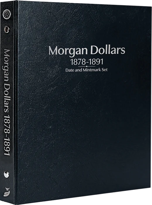 Morgan Dollars 1878-1891, Date & Mintmark Set P, S, CC, & O (Black)