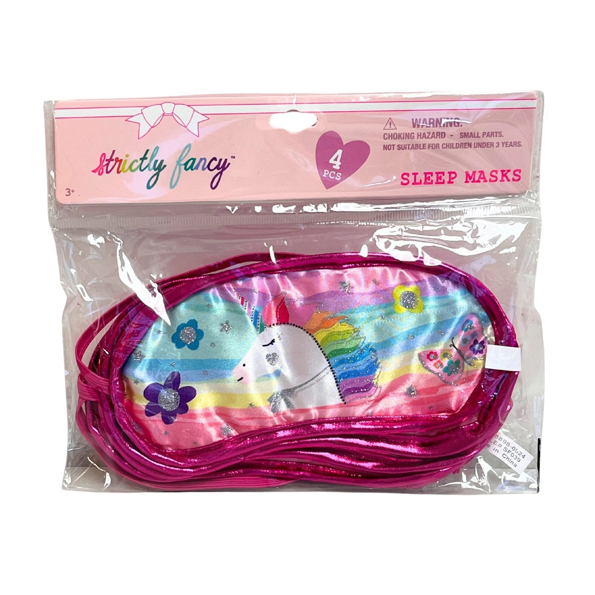 Strictly Fancy 4 Pack Unicorn Sleep Mask (pack of 24)