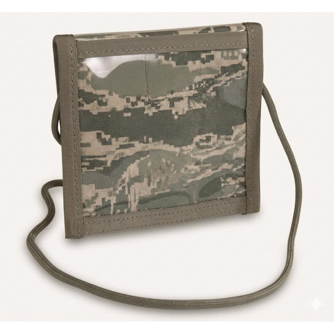 U.S. Military Surplus FireForce Neck ID Badge Holder, New — ABU Camo